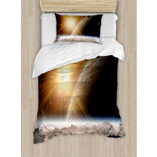 Moons Universe Earth Duvet Cover Set