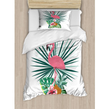 Pineapple Flamingo Botany Duvet Cover Set