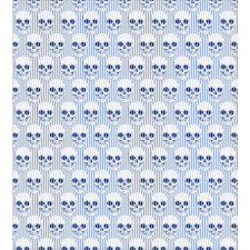 Blue Skulls Optical Duvet Cover Set