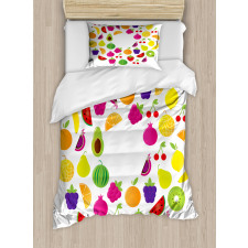 Tasty Circle of Organic Food Duvet Cover Set