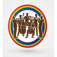 Musicians in Rainbow Circle Duvet Cover Set