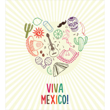 Viva Mexico Folklore Duvet Cover Set