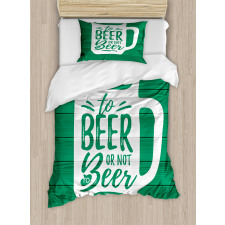 Funny Beer Drinking Words Duvet Cover Set