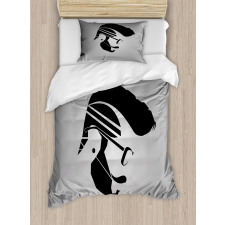 Male Hipster Art Duvet Cover Set