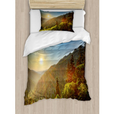 Sunset at Newfound Gap Duvet Cover Set