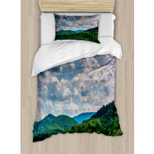 Windmills on Mountain Duvet Cover Set