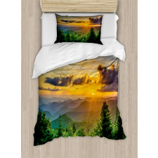 Sunset Hills Panorama Duvet Cover Set