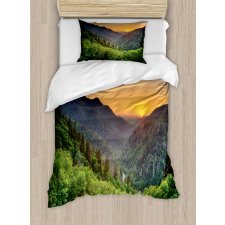 Newfound Gap Sunset Duvet Cover Set