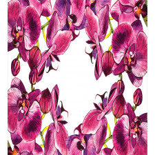 Fresh Spring Orchids Art Duvet Cover Set