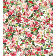 Roses Berries Bouquet Art Duvet Cover Set