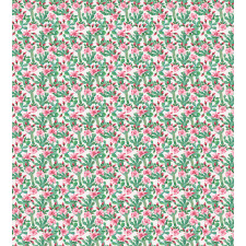 Rosebuds with Cactus Art Duvet Cover Set