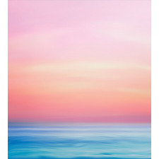 Ombre Sunset Calm Ocean View Duvet Cover Set