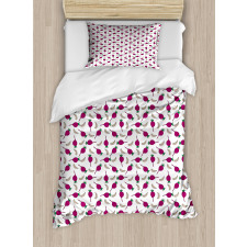 Cartoon Garlic and Beet Duvet Cover Set