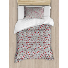 Amanita Fungus Pattern Duvet Cover Set