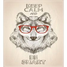 Hipster Wolf Be Smart Duvet Cover Set