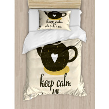 Drink Tea Teapot Duvet Cover Set