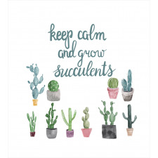 Grow Succulents Plant Pot Duvet Cover Set