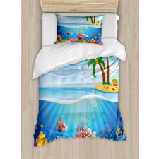 Lionfish and Coral Reefs Duvet Cover Set