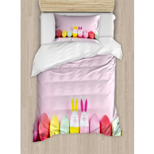 Dyed Eggs and Rabbits Duvet Cover Set