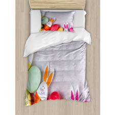 Eggs Colored with Ears Duvet Cover Set