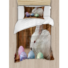 Rustic Egg Coloring Duvet Cover Set