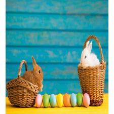 Rabbits in Baskets Duvet Cover Set