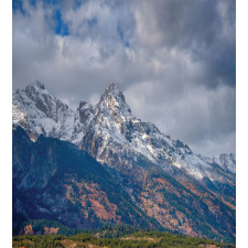 Snowy Scene Grand Teton Duvet Cover Set