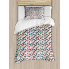 Insect and Tiny Flowers Duvet Cover Set