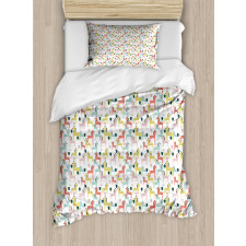 Abstract Animal Cactus Duvet Cover Set