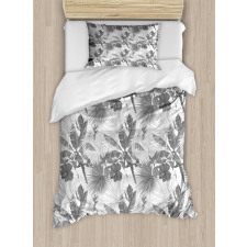 Monochrome Exotic Parrot Duvet Cover Set