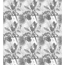 Monochrome Exotic Parrot Duvet Cover Set