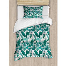 Tropic Botanical Bloom Art Duvet Cover Set