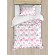 Cutsy Love Flamingos Art Duvet Cover Set