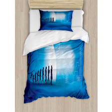 Nature to Big City Duvet Cover Set