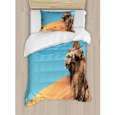 Camel Sand Dunes and Sky Duvet Cover Set