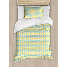 Pastel Geometric Dotted Duvet Cover Set