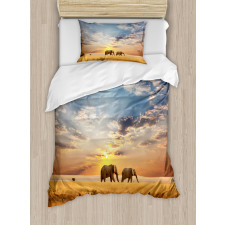 Elephants Untouched Land Duvet Cover Set