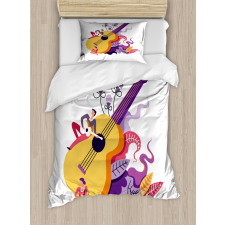 Guitarist Performing Duvet Cover Set