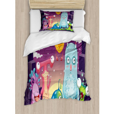 Funky and Happy Characters Duvet Cover Set