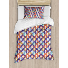 Exotic Pineapples Leaves Duvet Cover Set