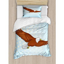 Pop Art Comic Falcon Bird Duvet Cover Set