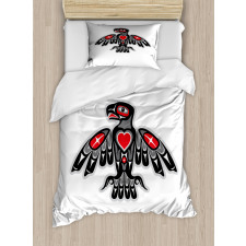 Indigenous Totem Bird Art Duvet Cover Set