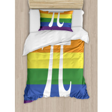 Number on Rainbow Colors Duvet Cover Set