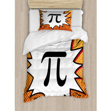 Greek Letter Half Tone Dots Art Duvet Cover Set