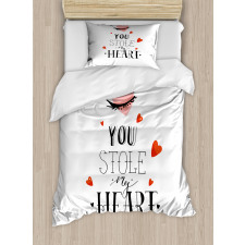 You Stole My Heart Woman Eye Duvet Cover Set