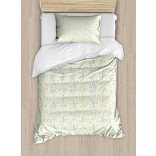 Pastel Tone Flora Duvet Cover Set