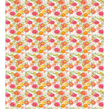 Watercolor Flowers Berries Duvet Cover Set