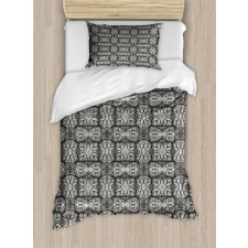 Zentangle Botanical Motif Duvet Cover Set