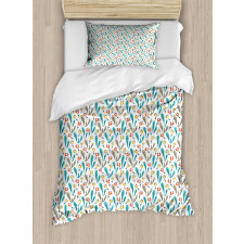 Abstract Wildwood Plant Duvet Cover Set