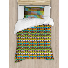 Colorful Rhythmic Motif Duvet Cover Set